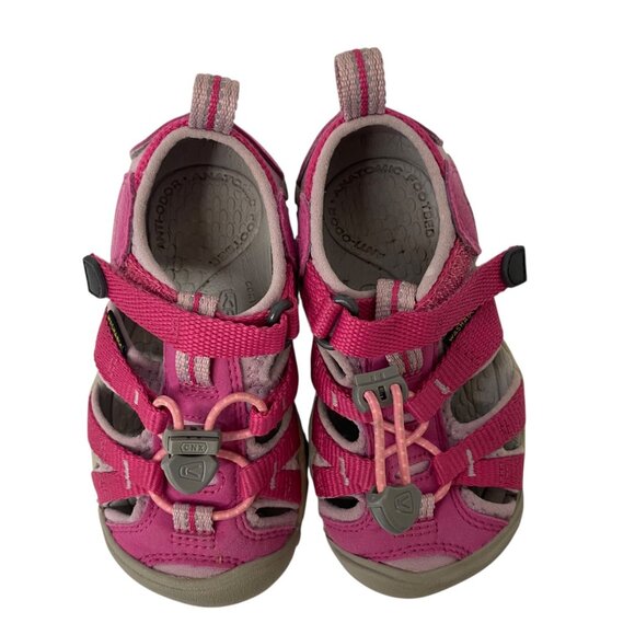 Keen Newport H2 Sandals Pink Washable Hook & Loop Fisheman Little Kids size 8 US - Picture 5 of 8